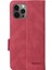 Iphone 12/12 Pro Telefon Kılıfı Donanım Dekoru Pu Deri Telefon Kapağı Manyetik Toka Folyo Flip Stand Cüzdan Case-Rose (Yurt Dışından) 3