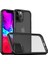 Iphone 12 Pro/12 Için Pioneer Serisi Yarı Transparent Mat Karbon Fiber Pc + Tpu Combo Kılıfı - Siyah (Yurt Dışından) 1
