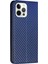 Iphone 12/12 Pro Telefon Kılıfı Karbon Fiber Doku Stand Fonksiyon Otomatik Kapanış Manyetik Deri Kılıf Cüzdan -Blue (Yurt Dışından) 3