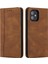 Cilt Touch Manyetik Otomatik Absorbed Hatlar Iphone 12 /12 Pro-Brown Için Cüzdan Deri Telefon Kılıfı (Yurt Dışından) 1
