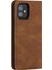 Cilt Touch Manyetik Otomatik Absorbed Hatlar Iphone 12 /12 Pro-Brown Için Cüzdan Deri Telefon Kılıfı (Yurt Dışından) 4