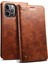 Iphone 12/12 Pro Telefon Kılıfı Basit Stil Güçlü Otomatik Ahmed Pu Deri+Tpu Kasa Cüzdan Stand Şok Geçirmez Telefon Kabuğu -Khaki (Yurt Dışından) 1
