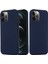 Iphone 12/12 Pro Telefon Kılıfı Magsafe Sıvı Silikon Telefon Kılıfı Manyetik Emilim Cep Telefon Kapağı [kablosuz Şarj Destekleme] -Navy Mavi ile Uyumlu (Yurt Dışından) 1