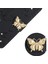 Iphone 12/12 Pro Telefon Kılıfı Rhinestone Dekor Cilt Touch Pu Deri Kapak Kelebek Çiçekleri Baskılı Telefon Stand Cüzdan Kılıf Omuz Kayışı Black (Yurt Dışından) 3