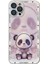 Iphone 12 Pro Max Telefon Kılıfı Koruyucu Telefon Kılıfı Temperlenmiş Cam+Tpu Gölge Panda Desen Kapağı Lens Film-Beyaz (Yurt Dışından) 1