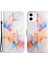 Iphone 12/12 Pro Mezar Desen Şok Desen Pu Deri Deri Stand Kılıf Milky Yol Mermer Beyaz LS004 (Yurt Dışından) 2
