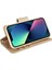 Iphone 12/12 Pro Stand Phone Case Pu Derisi+Tpu Çizilmeye Dayanıklı Cüzdan Kapağı-Altın (Yurt Dışından) 2