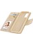 Iphone 12/12 Pro Stand Phone Case Pu Derisi+Tpu Çizilmeye Dayanıklı Cüzdan Kapağı-Altın (Yurt Dışından) 3