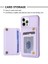 Iphone 12 Pro Maks Kart Yuvaları Için Kickstand Telefon Anti-Çizelge Kılıfı Deri Kaplamalı Tpu Kapak Morası (Yurt Dışından) 4
