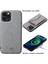Iphone 12 Pro Maks Deri Kaplamalı Tpu Telefon Kılıfı Kart Tutucu Grey ile Hareketli Manyetik Emilim Arka Kapak (Yurt Dışından) 3