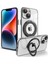 Iphone 12 Pro Telefon Kılıfı Pc+Tpu Telefon Kılıfı Dönen Kickstand Telefon Kapağı Magsafe-Black ile Uyumlu Şok Geçirmez Kılıf (Yurt Dışından) 1