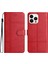 Iphone Için 12/12 Pro Telefon Vaka Iş Stili Telefon Kılıfı Giyim Anti-Cowhide Doku Pu Deri Folio Flip Telefon Cüzdanı Kapak Stand Telefon Kabuk-Kırmızı (Yurt Dışından) 1