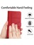 Iphone Için 12/12 Pro Telefon Vaka Iş Stili Telefon Kılıfı Giyim Anti-Cowhide Doku Pu Deri Folio Flip Telefon Cüzdanı Kapak Stand Telefon Kabuk-Kırmızı (Yurt Dışından) 2