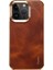 Iphone 12/12 Pro Telefon Kılıfı Için Mumsu Dokulu Elektraplatma Kılıfı Orijinal Inek Deri+Pu Deri+Pc Telefon Kapak-Kahverengi (Yurt Dışından) 1
