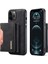 Kickstand Tasarım Manyetik Tri Katlı Cüzdan iPhone 12 Pro Max 6.7 Inç-Siyah Için Deri Telefon Kasası Kabuğu (Yurt Dışından) 1