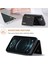 Kickstand Tasarım Manyetik Tri Katlı Cüzdan iPhone 12 Pro Max 6.7 Inç-Siyah Için Deri Telefon Kasası Kabuğu (Yurt Dışından) 2