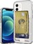 Işıltılı Şeffaf Kart Tutucusu Kalınlaşmış Tpu Kapak Telefon Kasası Için iPhone 12/12 Pro-Şeffaf Siyah Siyah (Yurt Dışından) 1