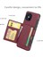 Shouhushen Pu Deri Kaplamalı Pc Tpu Iphone 12 Pro/iphone 12 Için Fırçalı Kapak - Şarap Kırmızısı (Yurt Dışından) 3