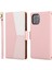 Litchi Doku Cüzdan Tasarımı Iphone 12 Için Çeşitli Renkli Deri Cüzdan Kılıfı 6.1 12 Pro-Pembe (Yurt Dışından) 1