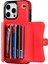 Iphone 12/12 Pro Pu Deri +Tpu Telefon Kılıf Kart Yuvaları Kısa +Uzun Kayışlar Kırmızısı ile Kickstand Cover (Yurt Dışından) 2