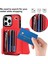 Iphone 12/12 Pro Pu Deri +Tpu Telefon Kılıf Kart Yuvaları Kısa +Uzun Kayışlar Kırmızısı ile Kickstand Cover (Yurt Dışından) 4