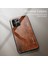 Ahşap Cilt Tpu+Iphone 12 Pro/12 Için Temperli Cam Kabuk - Kahve (Yurt Dışından) 2