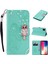 Baykuş Izi Rhinestone Dekor Deri Telefon Kapağı Iphone 12 Pro/iphone 12 - Yeşil (Yurt Dışından) 1