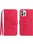 Iphone 12 Pro Telefon Kılıfı HT04 Ayçiçeği Baskılı Cilt Touch Pu Deri Kabuk Telefon Stand Cüzdan Damla Koşullu Kapak El Strap-Rose (Yurt Dışından) 2