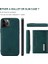 Iphone 12 /12 Pro - Green Için Kickstand ile Seri Pu Deri Manyetik Üçlü Çıkar Cüzdan Telefon Kılıfı (Yurt Dışından) 3