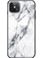 Mermer Tahıl Deseni Temperli Cam Pc + Tpu Hibrit Kılıf Iphone 12 Pro Max 6.7 Inç - Beyaz (Yurt Dışından) 1