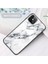 Mermer Tahıl Deseni Temperli Cam Pc + Tpu Hibrit Kılıf Iphone 12 Pro Max 6.7 Inç - Beyaz (Yurt Dışından) 2