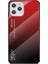 Gradyan Renk Temsilli Cam + Pc + Tpu Kabuğu Iphone 12 Pro / 12 - Kırmızı / Siyah (Yurt Dışından) 1