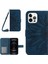 Iphone 12 Pro Max HT04 Için Cilt Touch Ayçiçeği Kılıf Cüzdan Stand Pu Deri Kapak Omuz Kayış-Dark Mavi (Yurt Dışından) 1