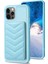 Iphone 12 Pro Max Slim Fit Wave Doku Telefon Kılıf Kart Tutucu Kickstand Tpu+Pu Deri Telefon Kabuk Mavisi (Yurt Dışından) 2