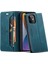Iphone 12/12 Pro Telefon Kılıfı Rfıd Engelleme Manyetik Kapatma Kabuk Retro Mat Pu Deri Cüzdan Flip Stand Cover-Blue (Yurt Dışından) 1