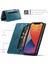 Iphone 12/12 Pro Telefon Kılıfı Rfıd Engelleme Manyetik Kapatma Kabuk Retro Mat Pu Deri Cüzdan Flip Stand Cover-Blue (Yurt Dışından) 4
