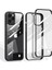 Iphone 12 Pro/12 Için Çift Taraflı Temperli Cam + Tpu Hibrit Kabuk - Siyah (Yurt Dışından) 1