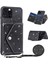 Iphone 12 Pro Max Kickstand Card Tutucu Telefon Kılıfı Pu Derisi+Tpu Glittery Powder Telefon Shell-Black (Yurt Dışından) 1