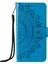 Iphone 12/12 Pro Telefon Kılıfı Mandala Çiçek Baskılı Pu Derisi Manyetik Cüzdan Kılıfı Tpu Iç Kapak Folio Stand Kapağı Strap -Blue (Yurt Dışından) 1