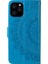 Iphone 12/12 Pro Telefon Kılıfı Mandala Çiçek Baskılı Pu Derisi Manyetik Cüzdan Kılıfı Tpu Iç Kapak Folio Stand Kapağı Strap -Blue (Yurt Dışından) 3