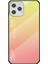 Gradyan Renk Temsilli Cam + Pc + Tpu Kabuğu Iphone 12 Pro / 12 - Sarı / Pembe (Yurt Dışından) 1