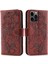 Iphone 12/12 Pro Telefon Kılıfı Için Baskılı Güller Telefon Kılıfı Damla Geçirmez Pu Deri Deri Kapak Cüzdan Stand Koruyucu Telefon Kabuk-Kahverengi (Yurt Dışından) 1
