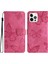 Iphone 12/12 Pro Skin-Touch Pu Deri Stand Cüzdan Kılıf Kelebek Baskılı Telefon Kapağı Gül (Yurt Dışından) 2
