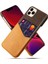 Kart Tutucu Kumaş + Pu Deri Kaplı Pc Kapağı iPhone 12 Pro/iphone 12-Brown Için (Yurt Dışından) 1