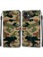 Iphone 12/12 Pro Telefon Kılıfı Şık Baskı Tasarımı Tasarım Anti -Collision Deri Deri Stand Telefon Kılıfı Kullanışlı Kayış -Kamuflaj (Yurt Dışından) 1