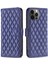 Iphone 12 Pro Telefon Kılıfı Için Baskılı Rhombus Desen Deri Cüzdan Kılıfı Kredi Kartı Sahibi Flip Folio Kitabı Manyetik Pu Telefon Kapak Mavisi (Yurt Dışından) 1