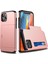 Slayt Kartı Yuvası Plastik + Tpu Hibrit Kapak Iphone 12 Pro Max 6.7 Inç - Gül Altın (Yurt Dışından) 1