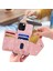Iphone 12 Pro Max Kickstand Card Tutucu Telefon Kılıfı Pu Derisi+Tpu Glittery Pudra Telefon Kabuk Pembe (Yurt Dışından) 2