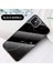 Mermer Tahıl Deseni Temperli Cam Pc + Tpu Hibrit Kılıf Iphone 12 Pro Max 6.7 Inç - Siyah (Yurt Dışından) 2