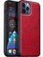 Iphone 12/12 Pro Telefon Kılıfı Için Düşme Önleme Telefon Kılıfı Önleme Karşıtı Retro Pu Deri Kaplamalı Tpu+Pc Telefon Kapak-Kırmızı (Yurt Dışından) 1